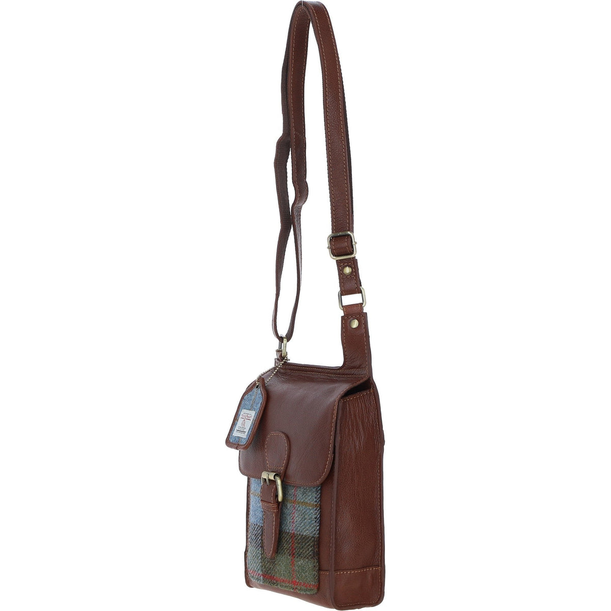 Leather & Harris Tweed Crossbody Bag – Tan / Macleod, view 2