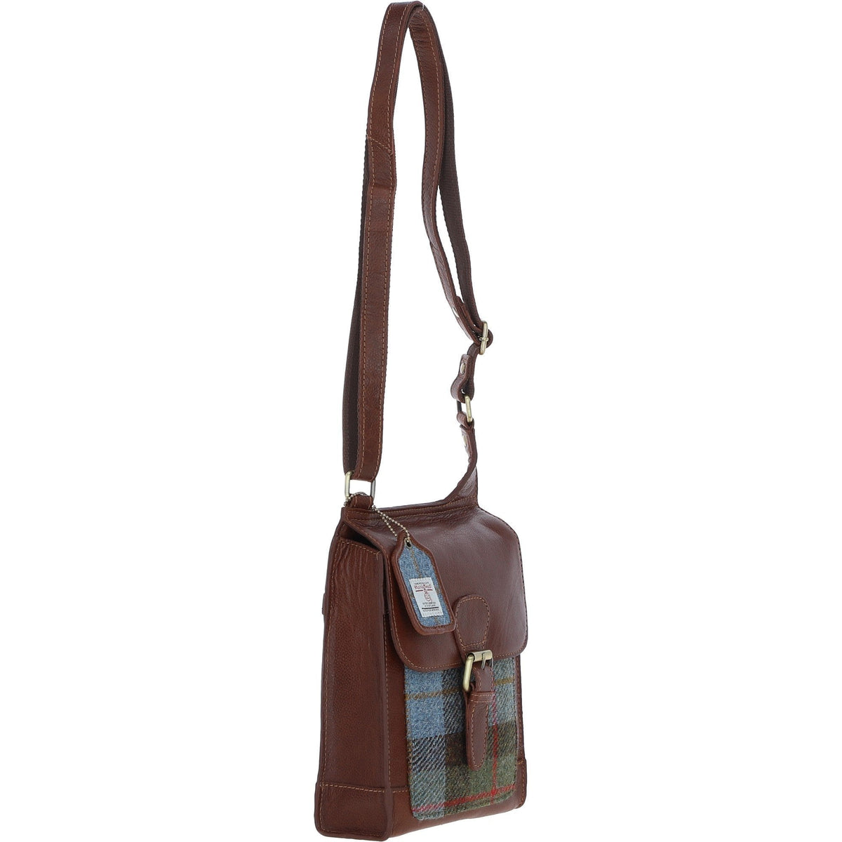 Leather & Harris Tweed Crossbody Bag – Tan / Macleod, view 4
