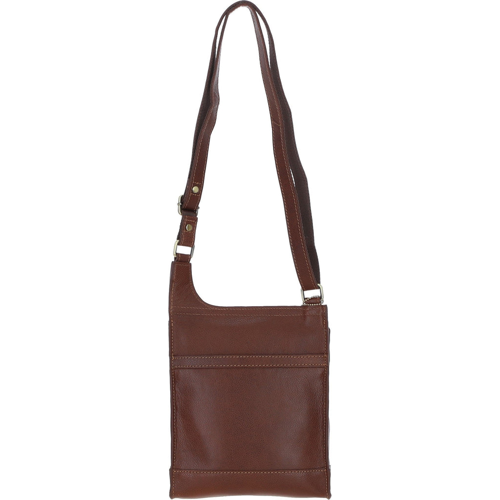 Leather & Harris Tweed Crossbody Bag – Tan / Navy, view 3