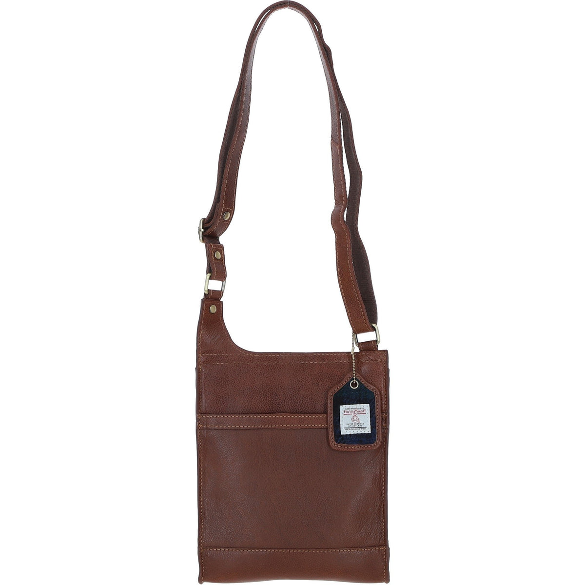 Leather & Harris Tweed Crossbody Bag – Tan / Watch, view 3
