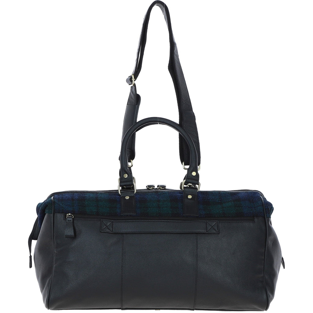 Leather & Harris Tweed Doctor Holdall – Black / Watch, view 3
