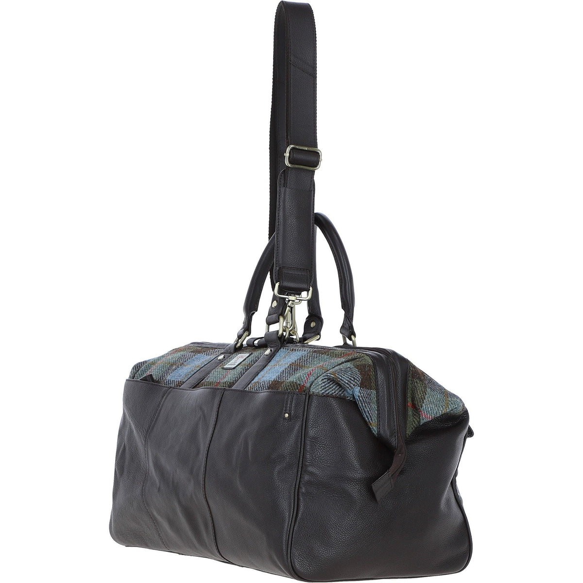 Leather & Harris Tweed Doctor Holdall – Brown / Macleod, view 2