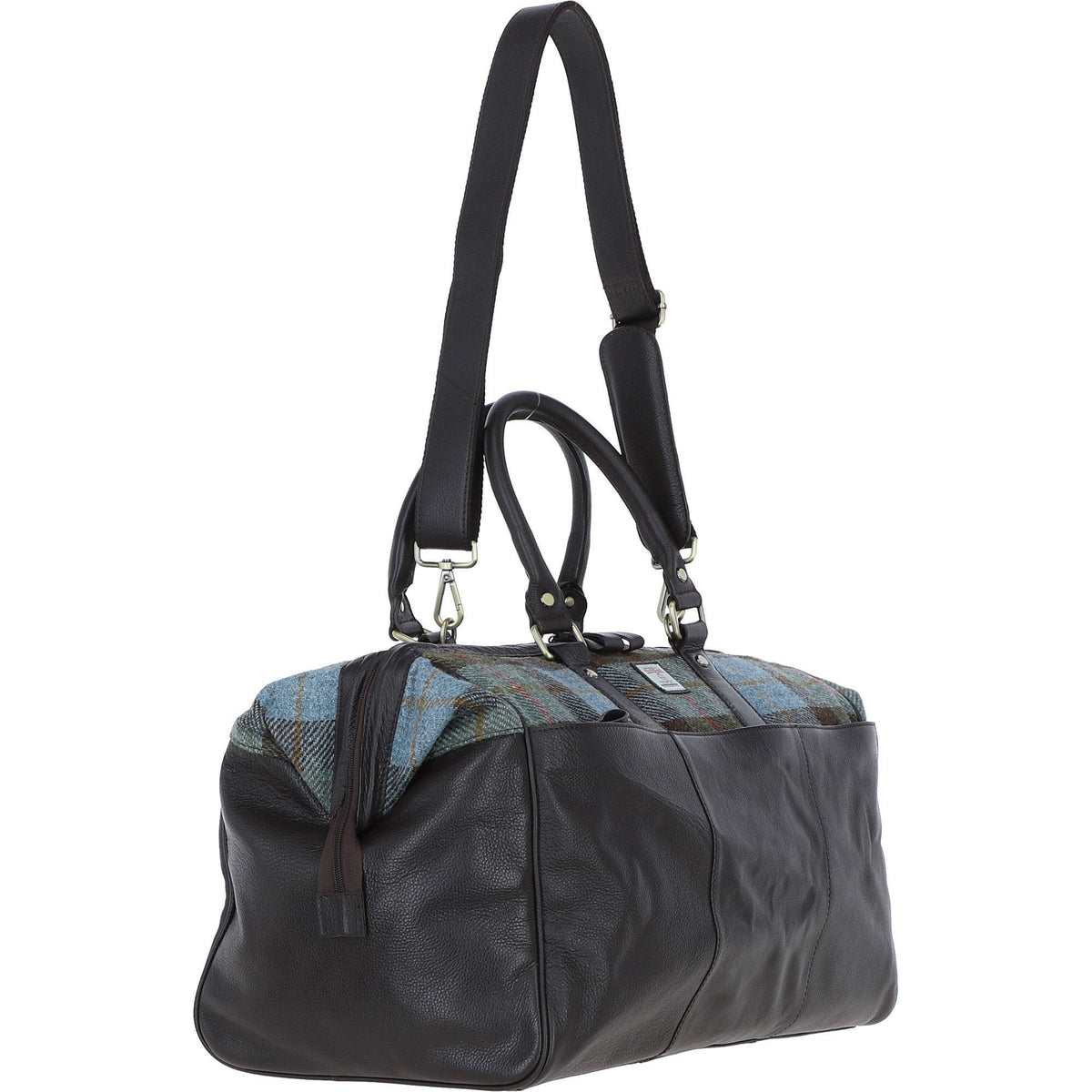 Leather & Harris Tweed Doctor Holdall – Brown / Macleod, view 4