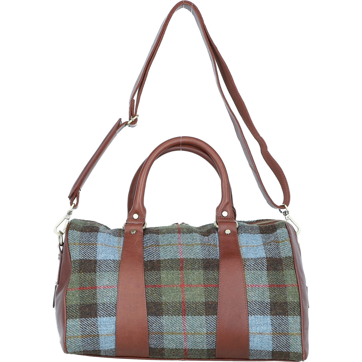 Leather & Harris Tweed Small Holdall – Tan / Macleod, view 3