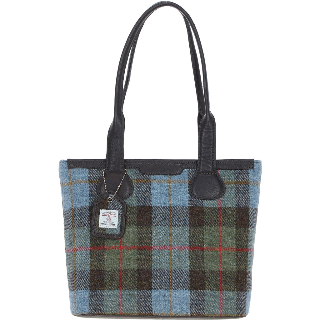 Leather & Harris Tweed Shopper Shoulder Bag – Brown / Macleod, view 1