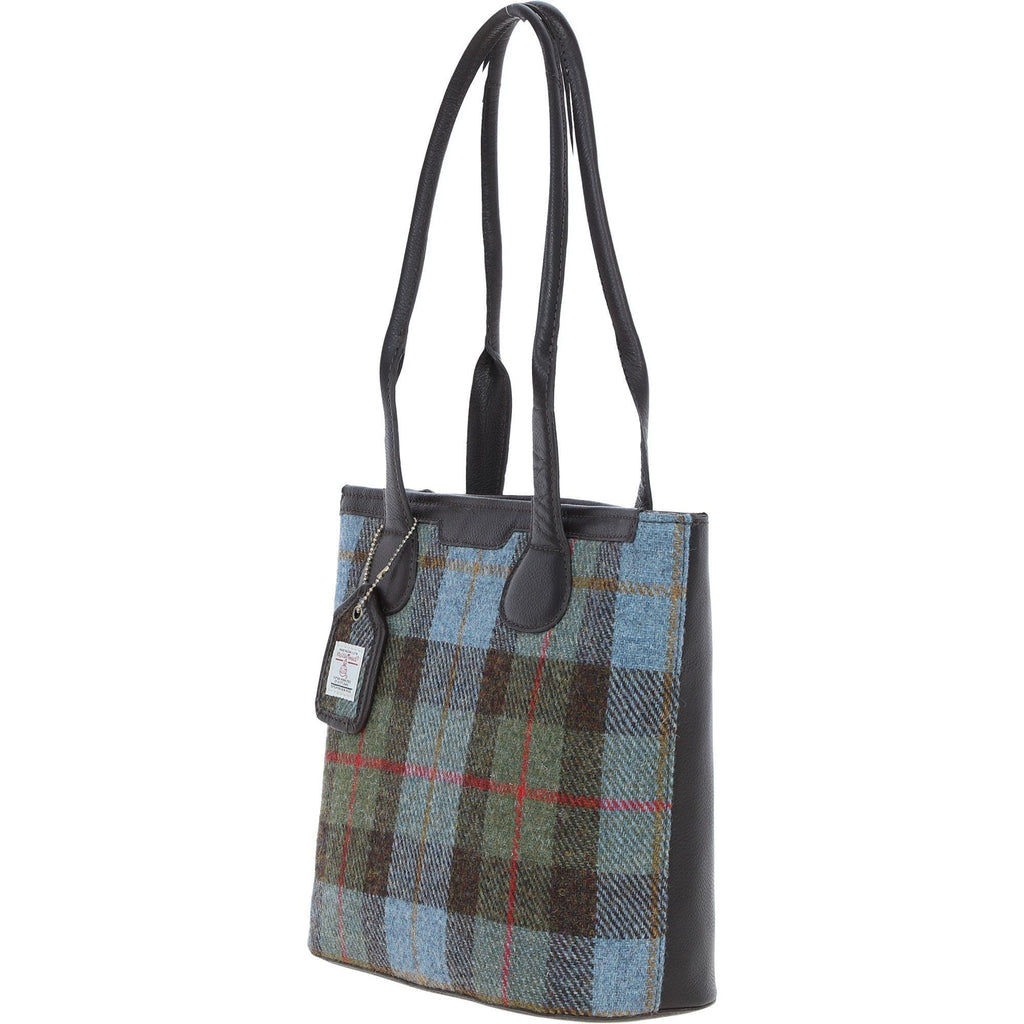 Leather & Harris Tweed Shopper Shoulder Bag – Brown / Macleod, view 2