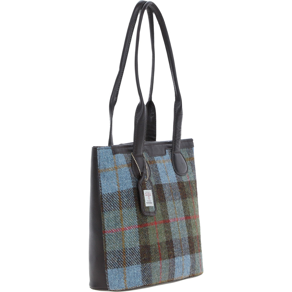 Leather & Harris Tweed Shopper Shoulder Bag – Brown / Macleod, view 4