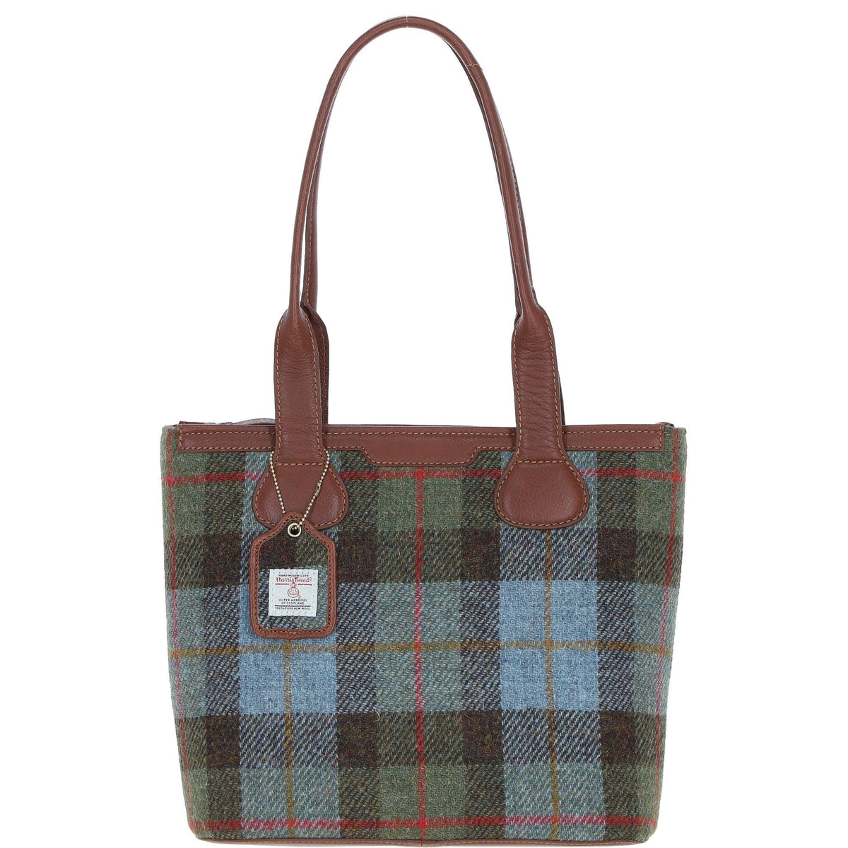 Leather & Harris Tweed Shopper Shoulder Bag – Tan / Macleod, view 1