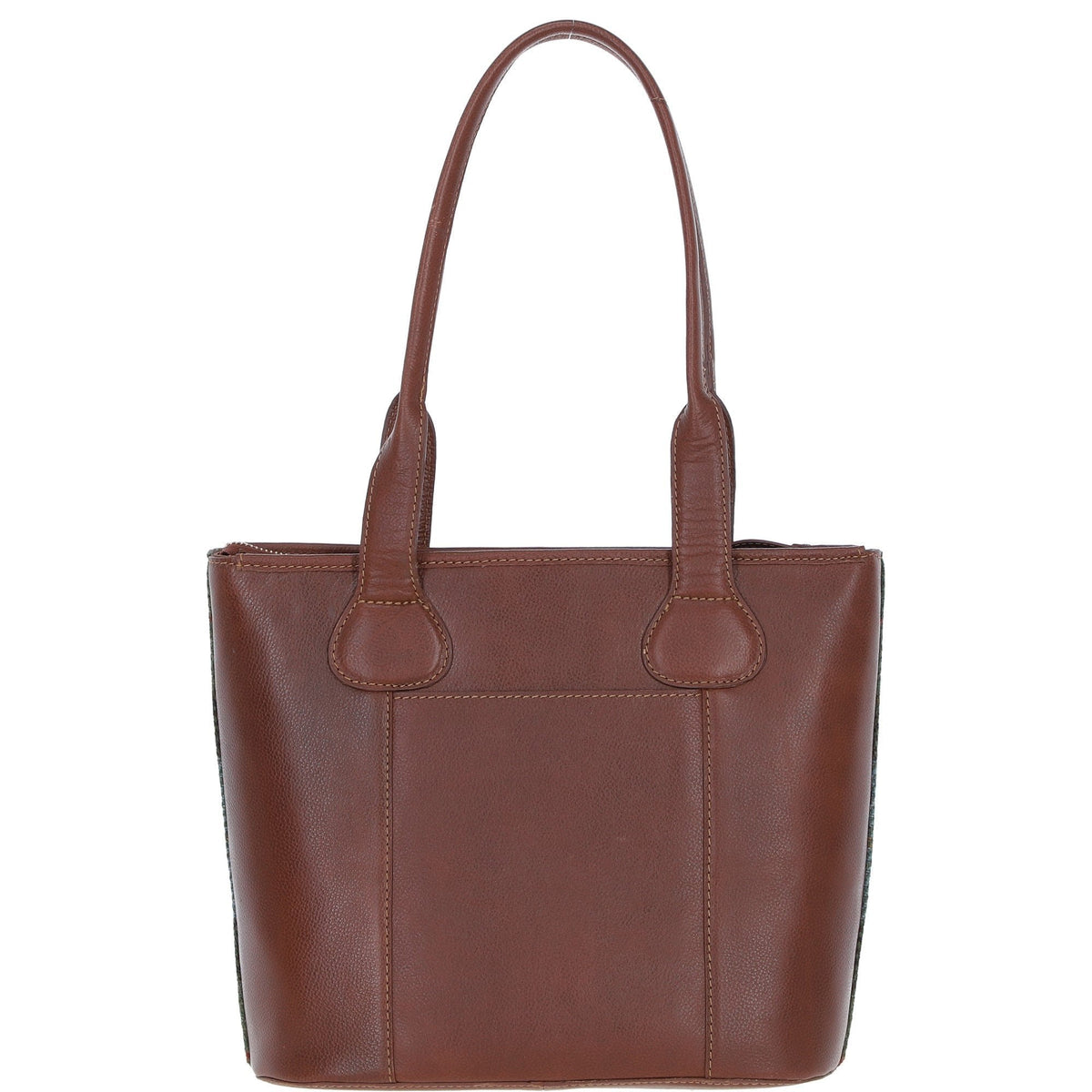 Leather & Harris Tweed Shopper Shoulder Bag – Tan / Macleod, view 3
