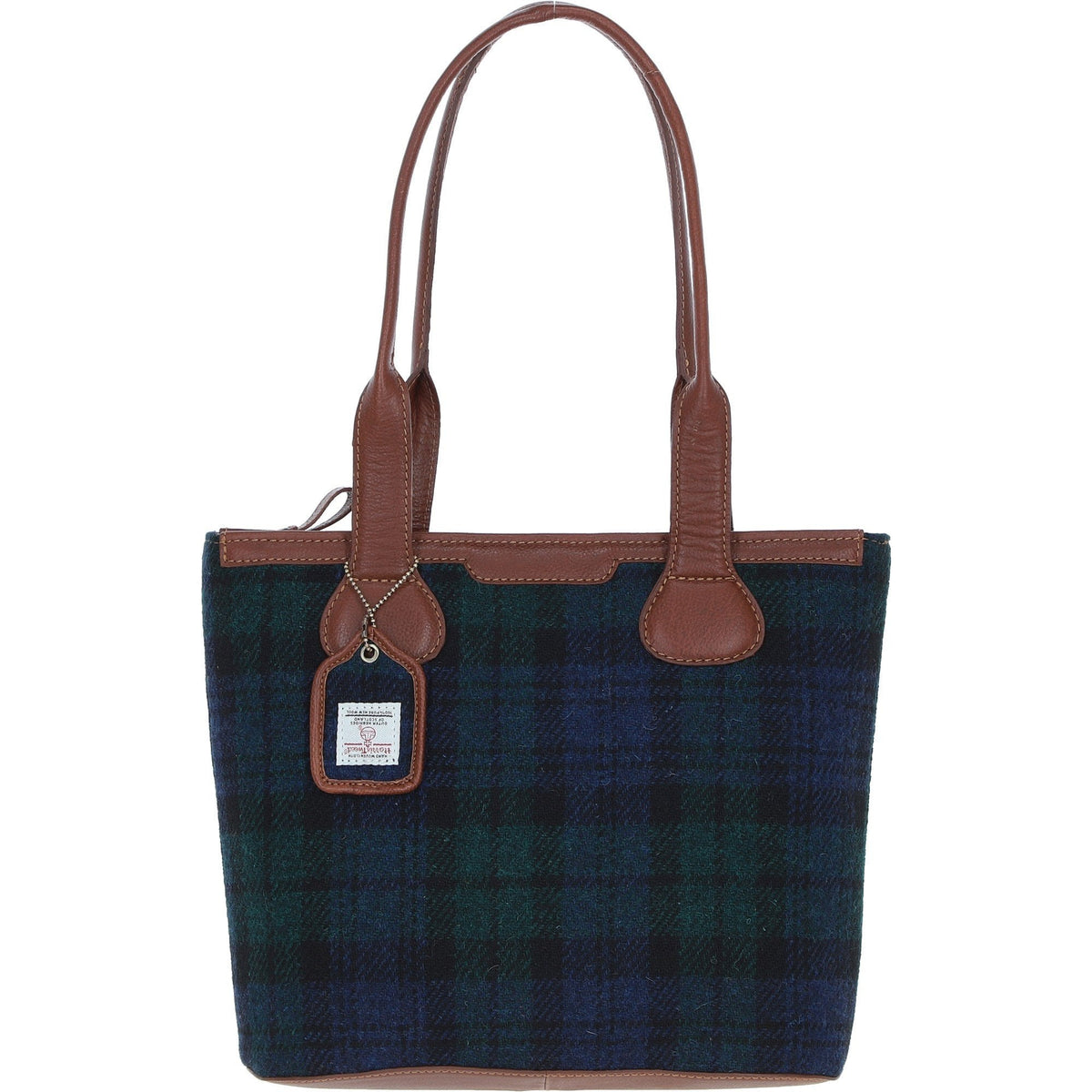 Leather & Harris Tweed Shopper Shoulder Bag – Tan / Watch, view 1