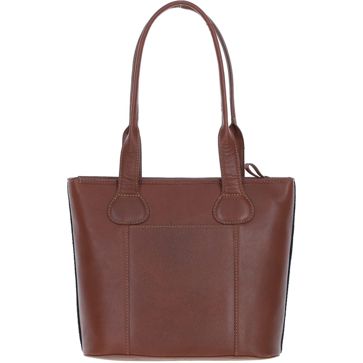 Leather & Harris Tweed Shopper Shoulder Bag – Tan / Watch, view 3