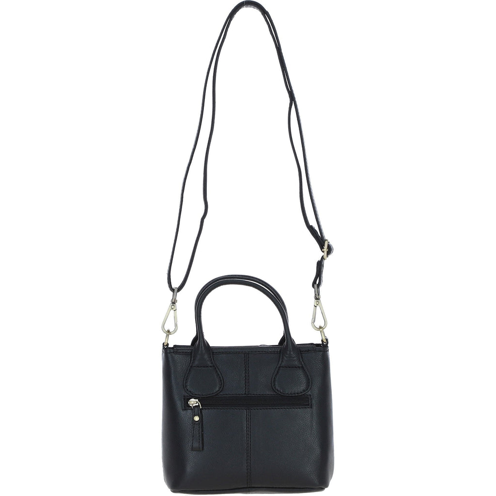 Leather & Harris Tweed Small Grab Bag – Black / Watch, view 3