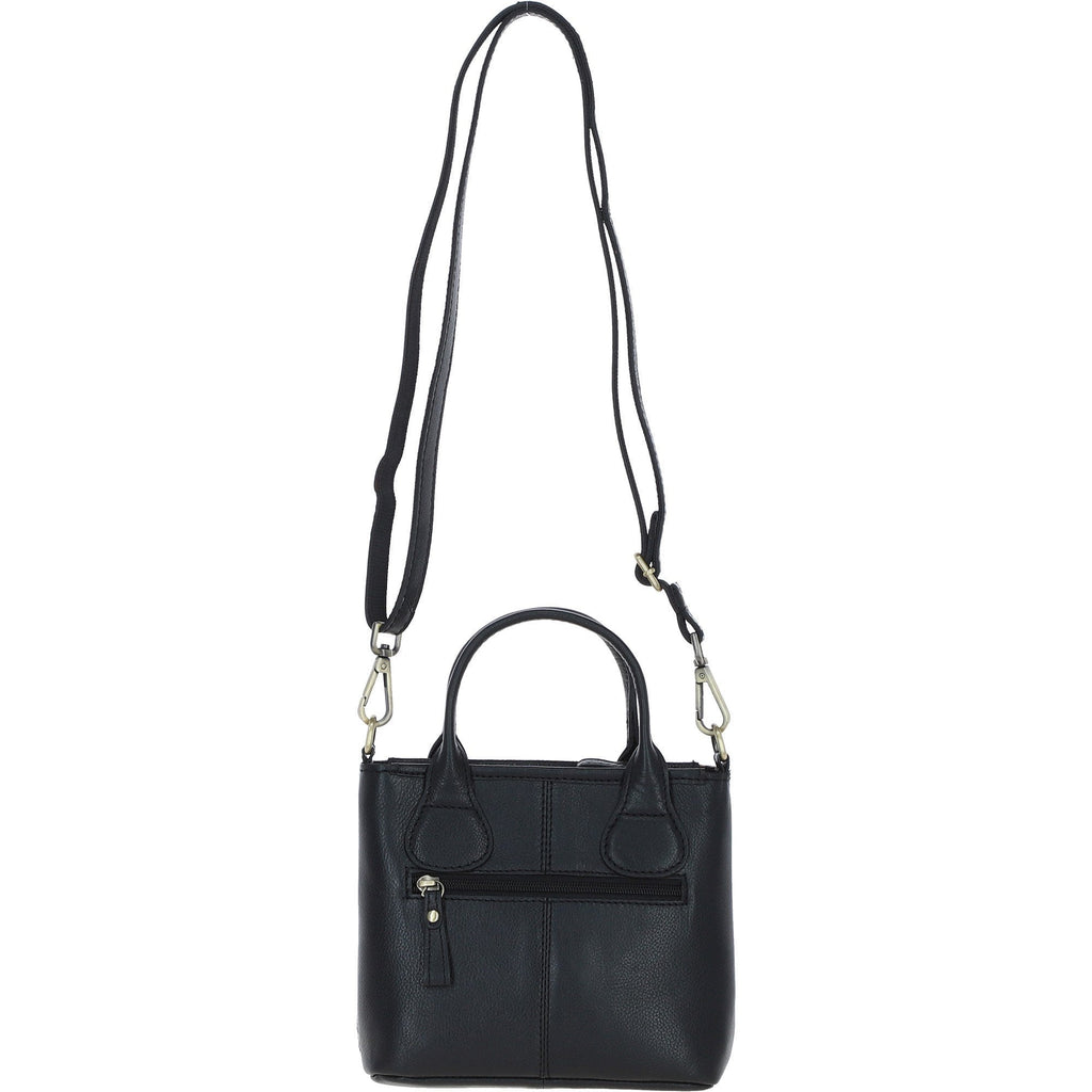 Leather & Harris Tweed Small Grab Bag – Black / White, view 3