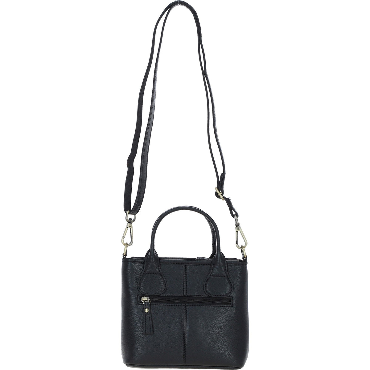 Leather & Harris Tweed Small Grab Bag – Black / White, view 3
