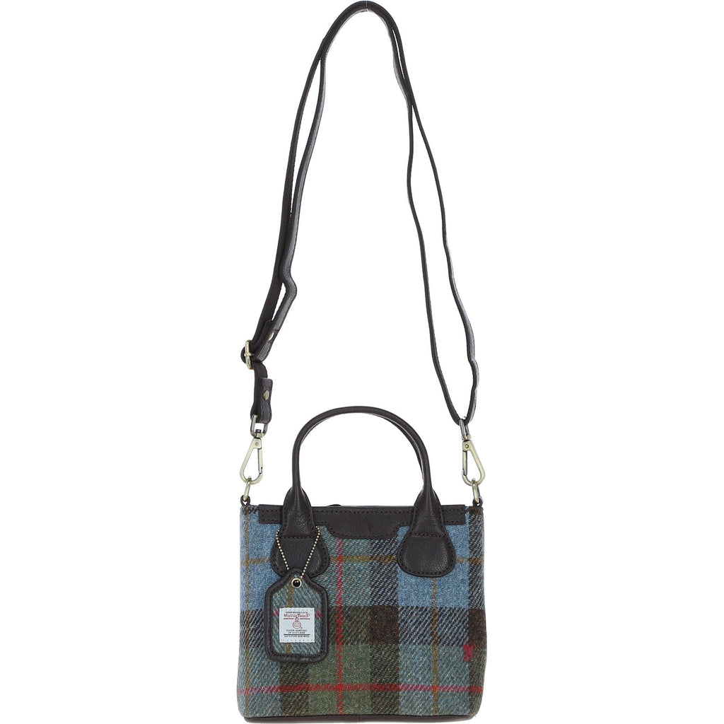 Leather & Harris Tweed Small Grab Bag – Brown / Macleod, view 1