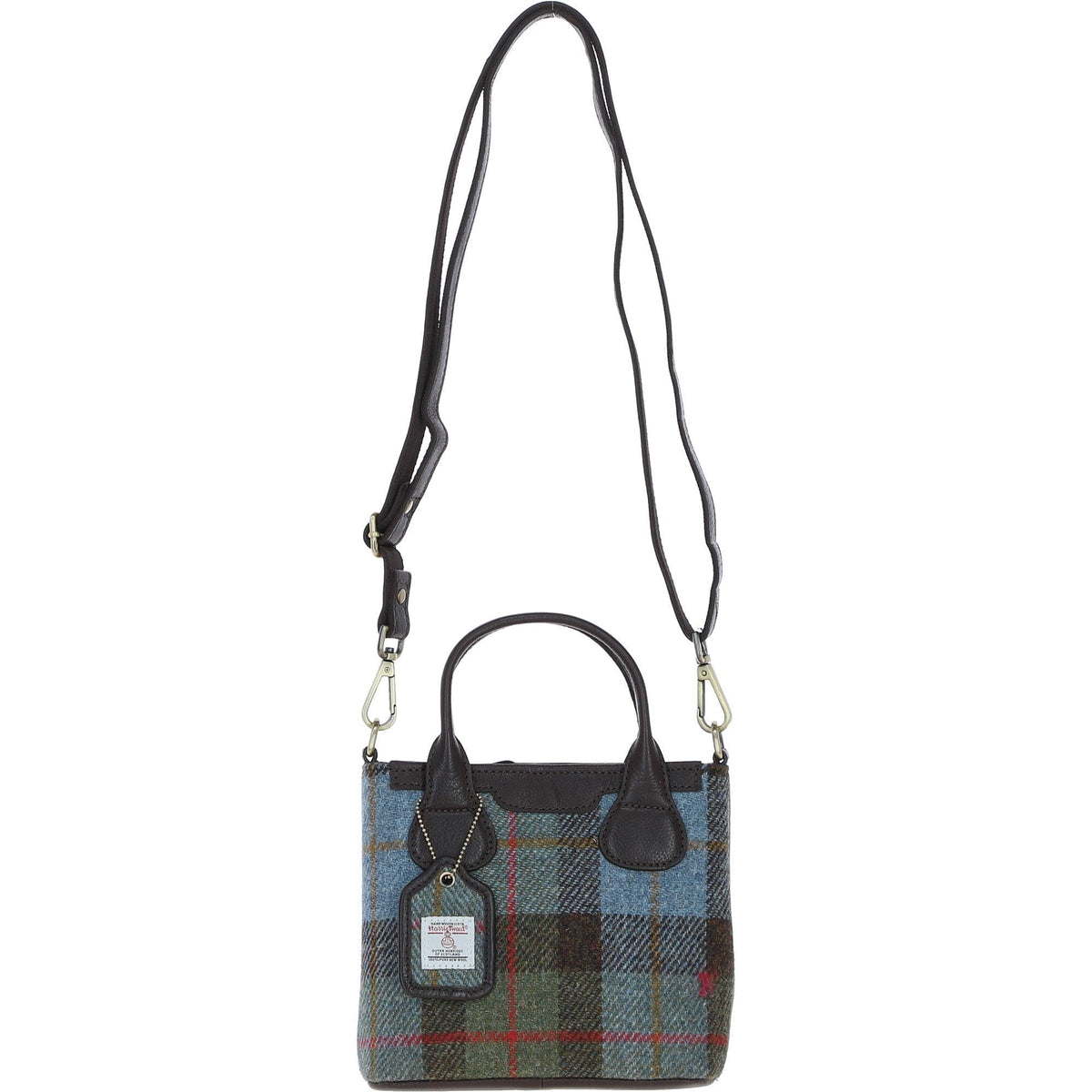 Leather & Harris Tweed Small Grab Bag – Brown / Macleod, view 1