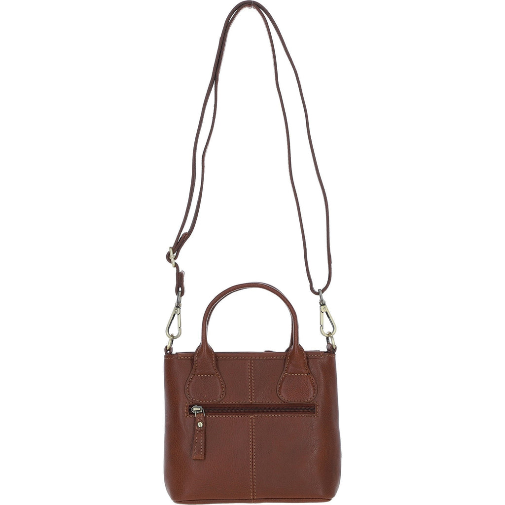 Leather & Harris Tweed Small Grab Bag – Tan / Green / Red, view 3