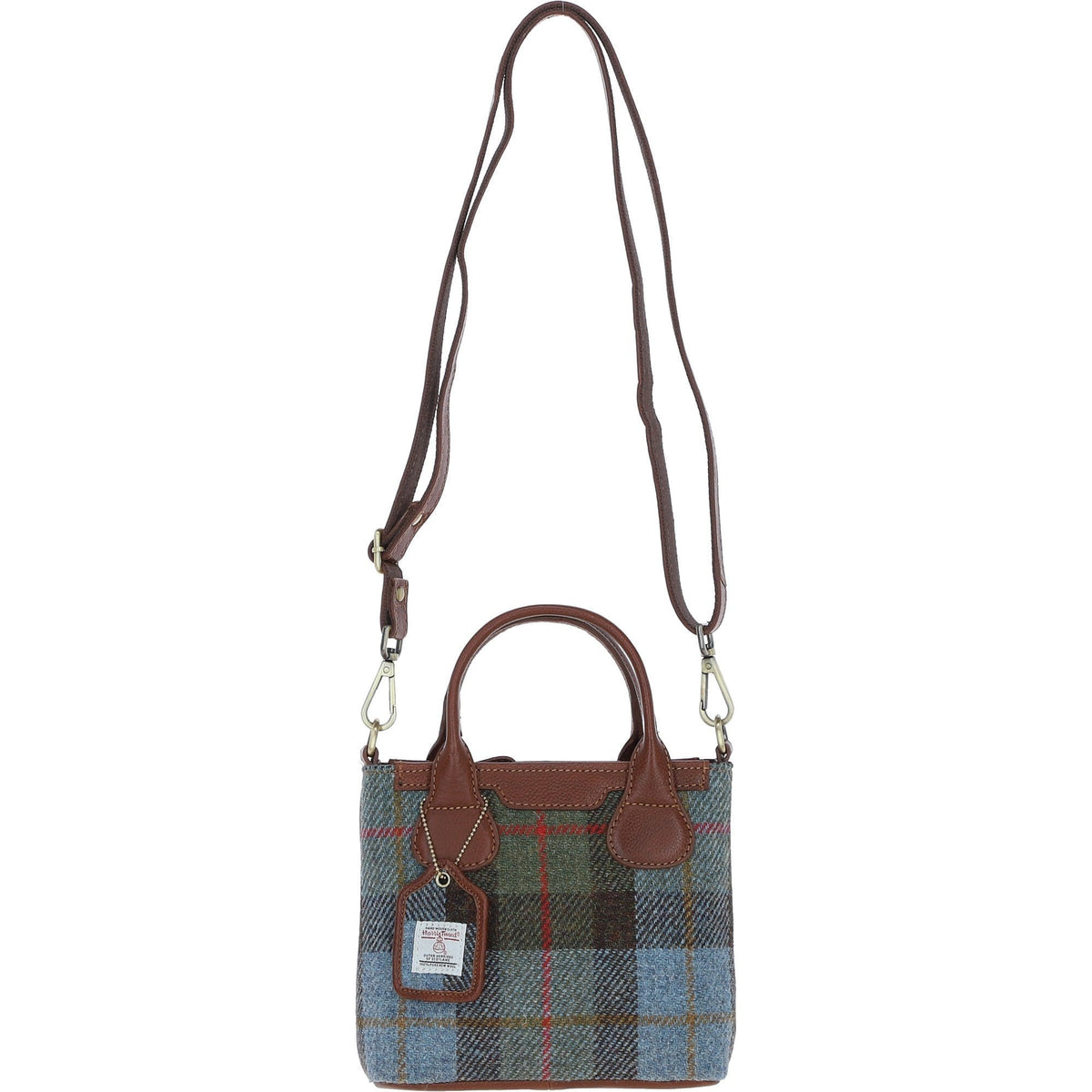 Leather & Harris Tweed Small Grab Bag – Tan / Macleod, view 1