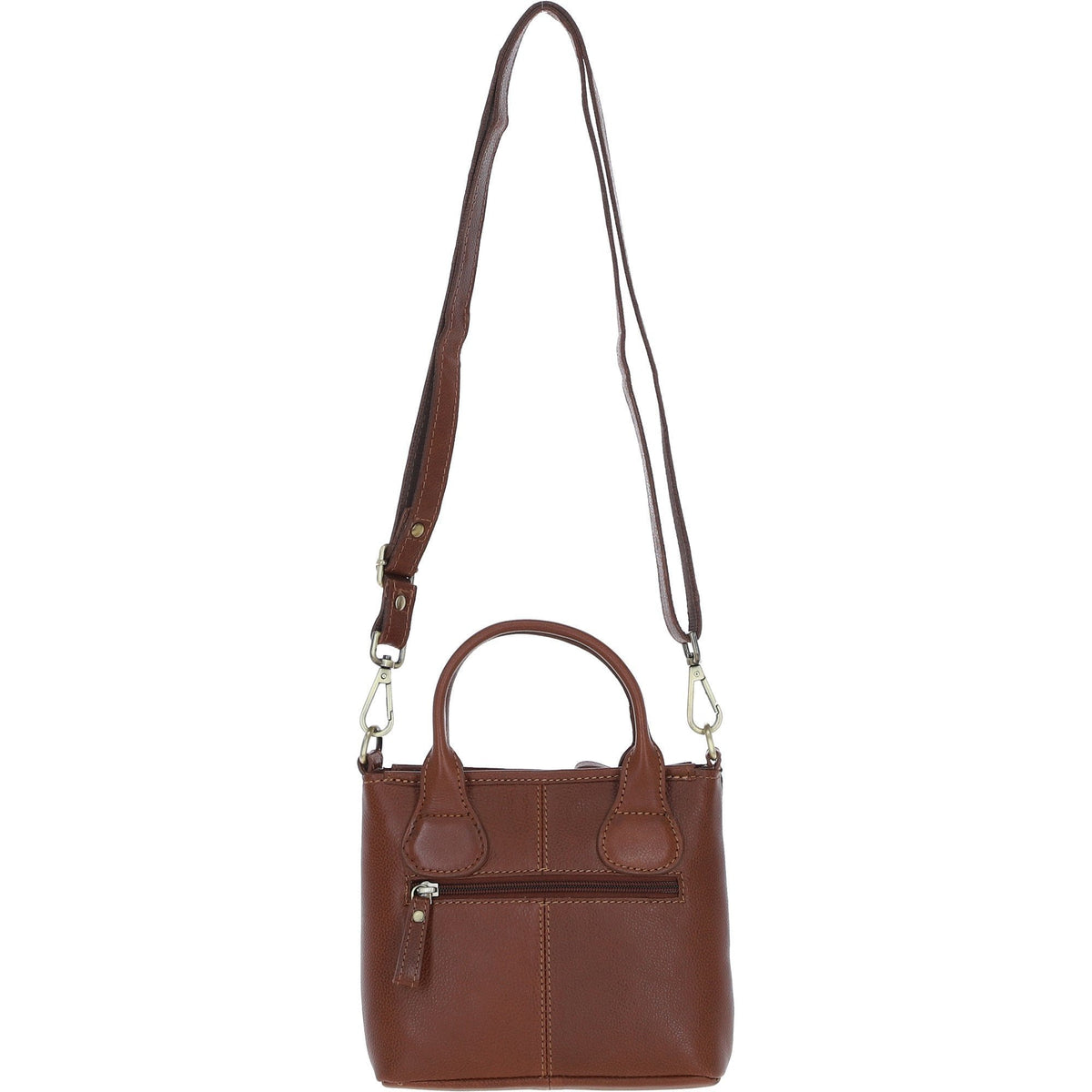 Leather & Harris Tweed Small Grab Bag – Tan / Watch, view 3
