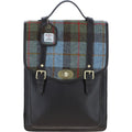 Leather & Harris Tweed Large Twist Lock Backpack – Brown / Macleod, view 1