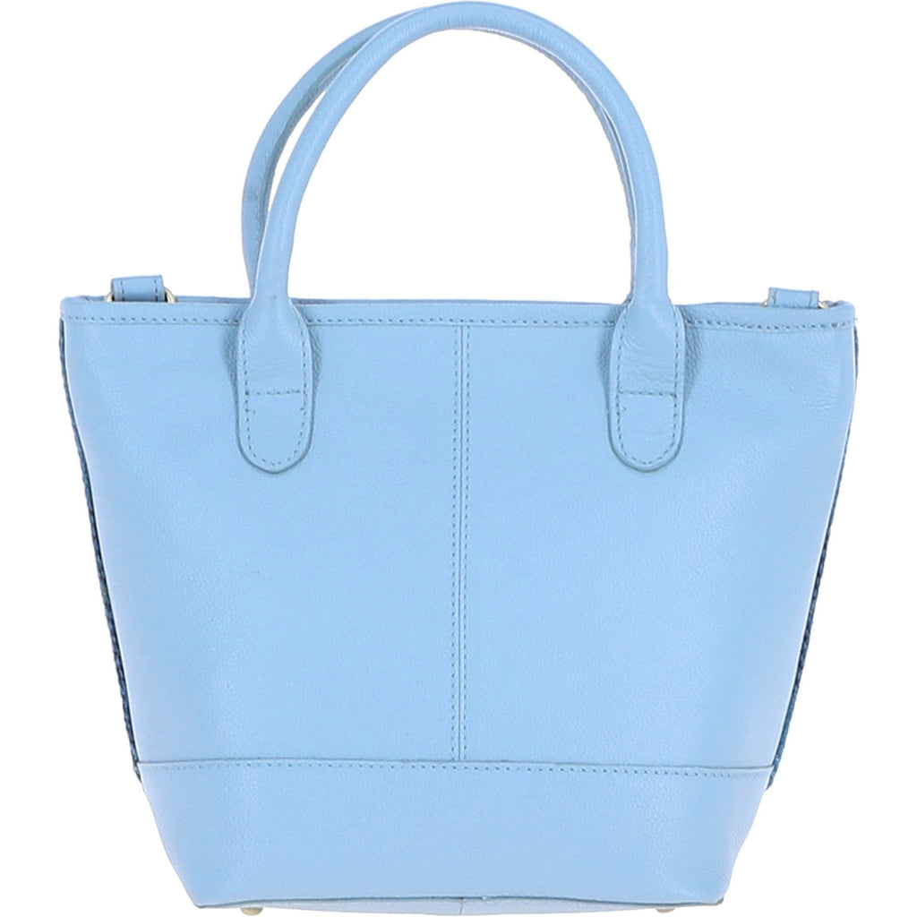 Leather & Harris Tweed Large Grab Bag – Baby-blue / Blue, view 3