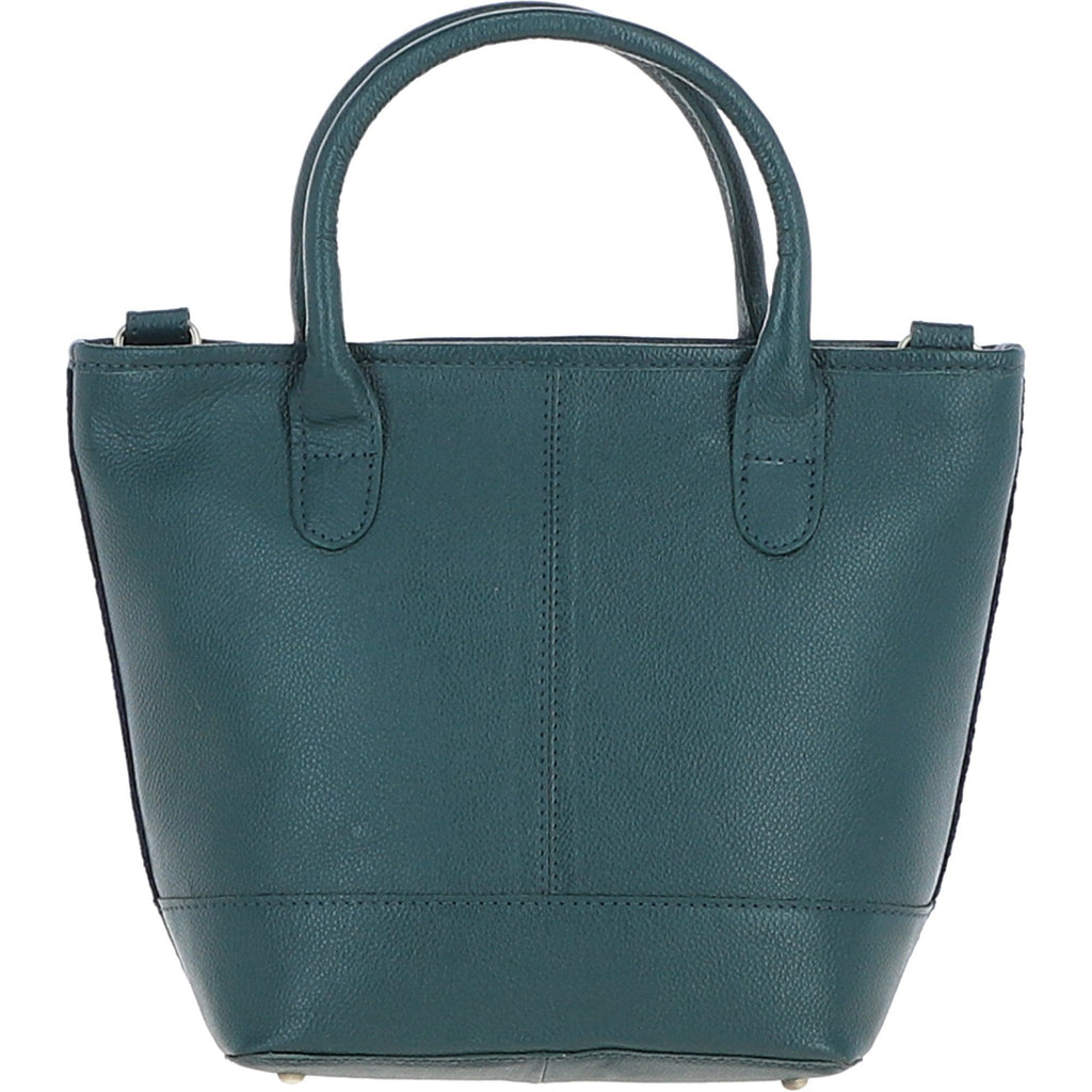 Leather & Harris Tweed Large Grab Bag – Green / Watch, view 3
