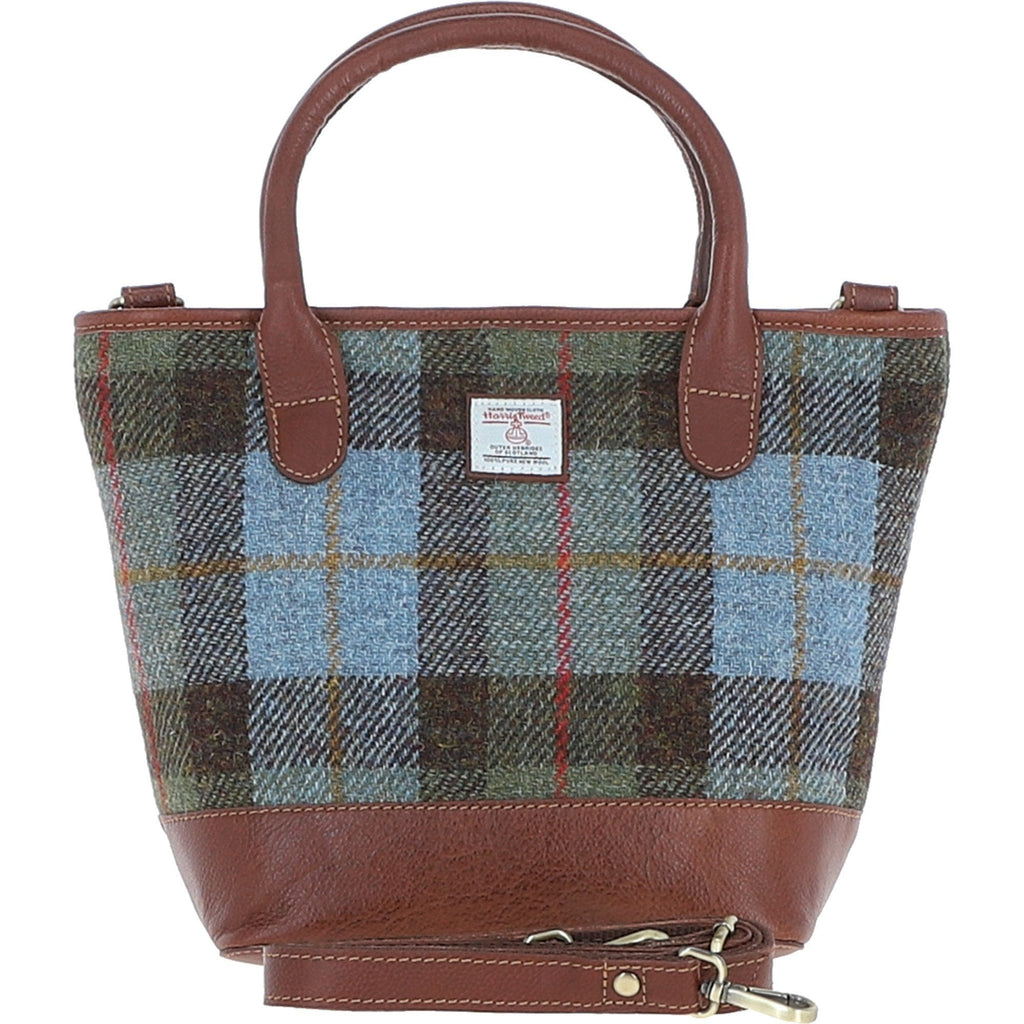 Leather & Harris Tweed Large Grab Bag – Tan / Macleod, view 1