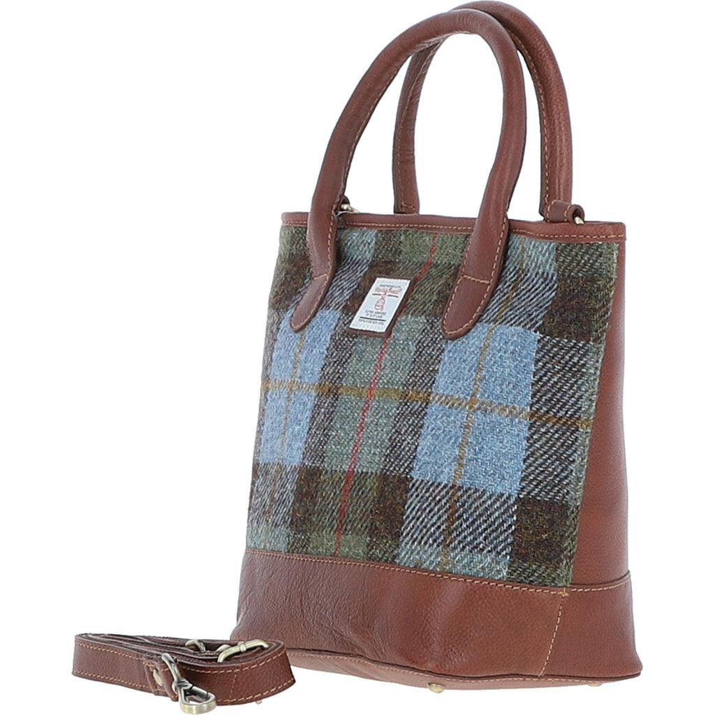 Leather & Harris Tweed Large Grab Bag – Tan / Macleod, view 2