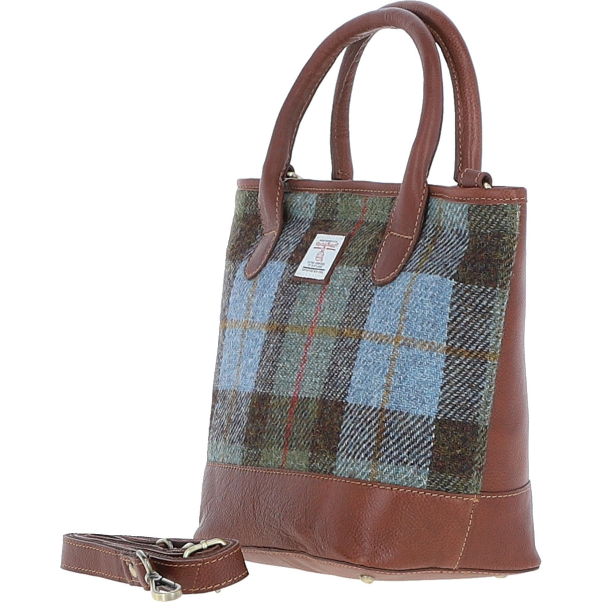 Leather & Harris Tweed Large Grab Bag – Tan / Macleod, view 2