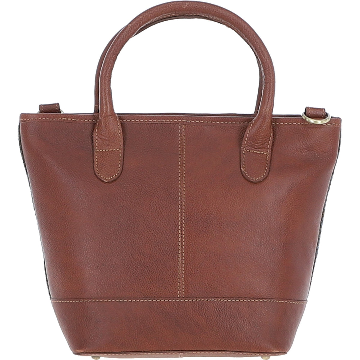 Leather & Harris Tweed Large Grab Bag – Tan / Macleod, view 3