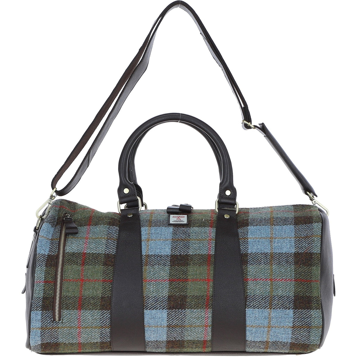 Leather & Harris Tweed Large Holdall – Brown / Macleod, view 1