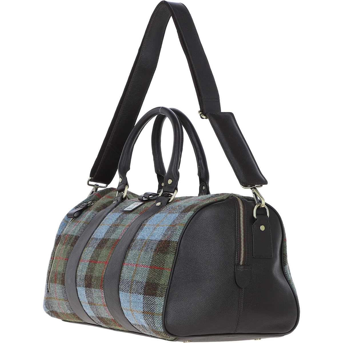 Leather & Harris Tweed Large Holdall – Brown / Macleod, view 2