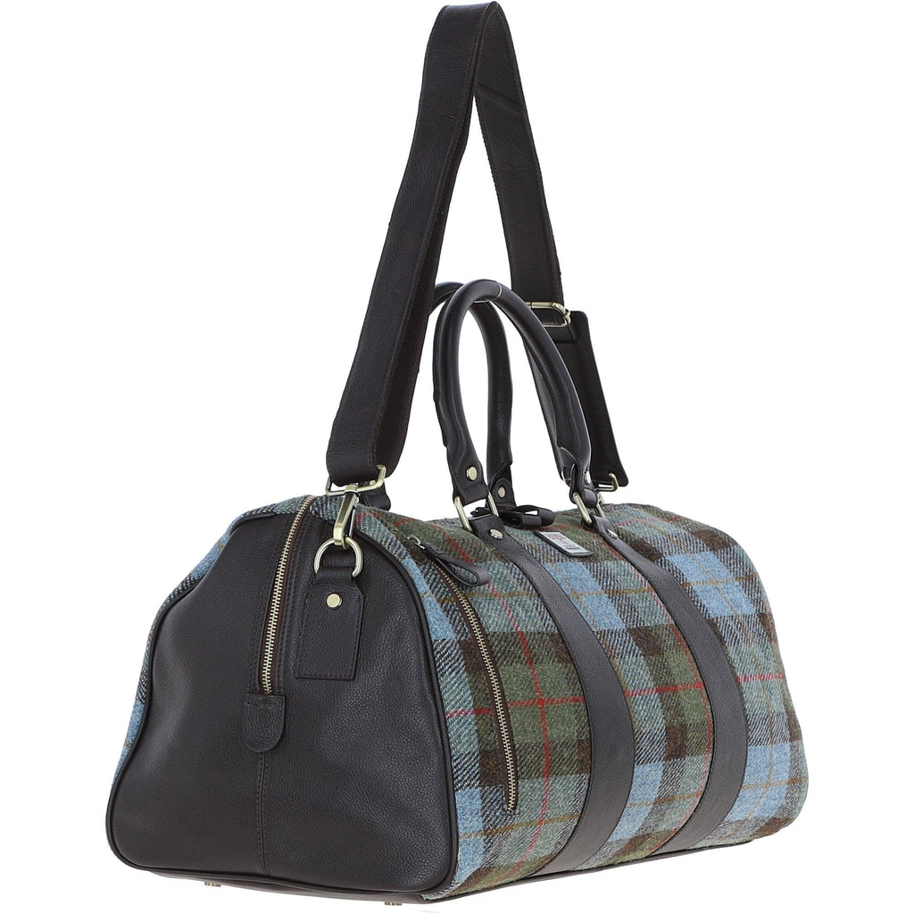 Leather & Harris Tweed Large Holdall – Brown / Macleod, view 4