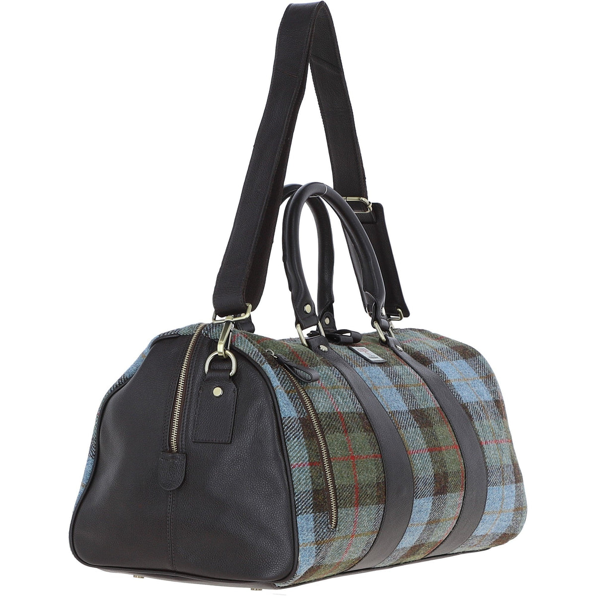 Leather & Harris Tweed Large Holdall – Brown / Macleod, view 4