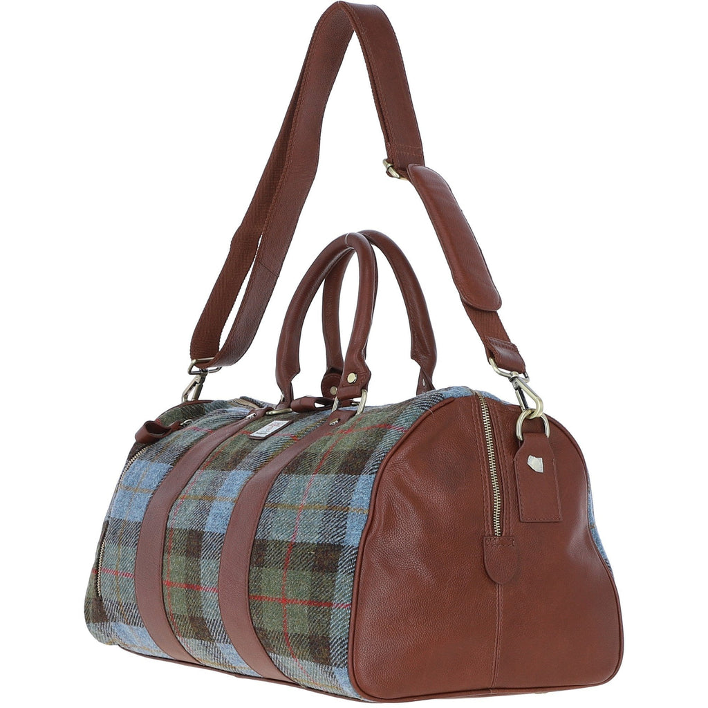 Leather & Harris Tweed Large Holdall – Tan / Macleod, view 2