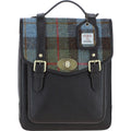 Leather & Harris Tweed Medium Twist Lock Backpack – Brown / Macleod, view 1