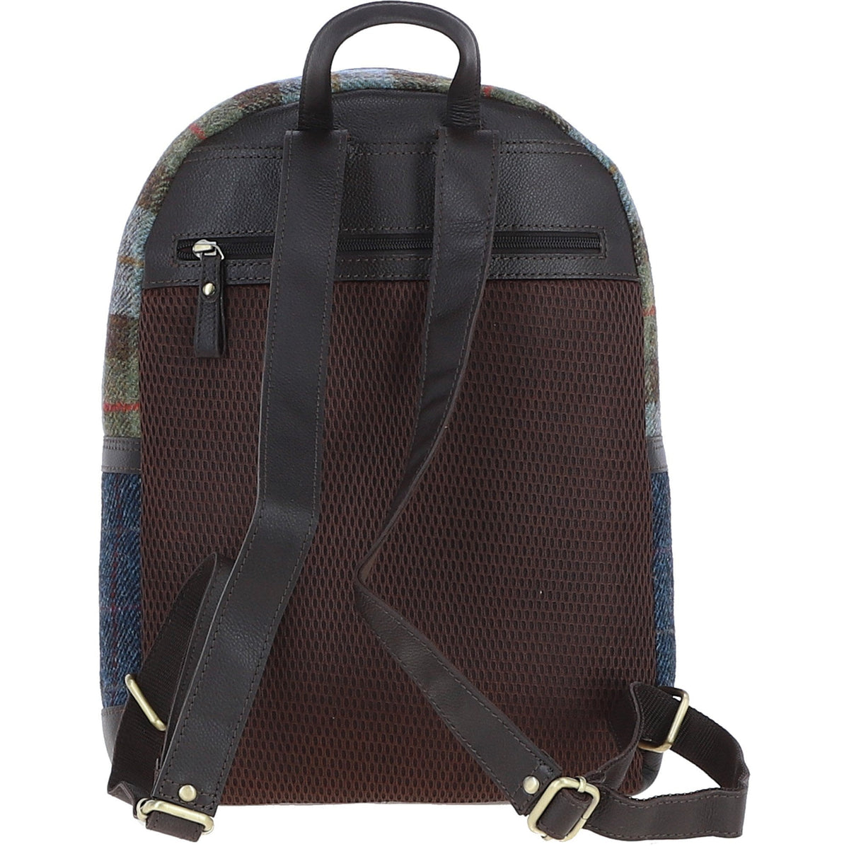 Leather & Harris Tweed Patchwork Backpack – Brown / Mix, view 3