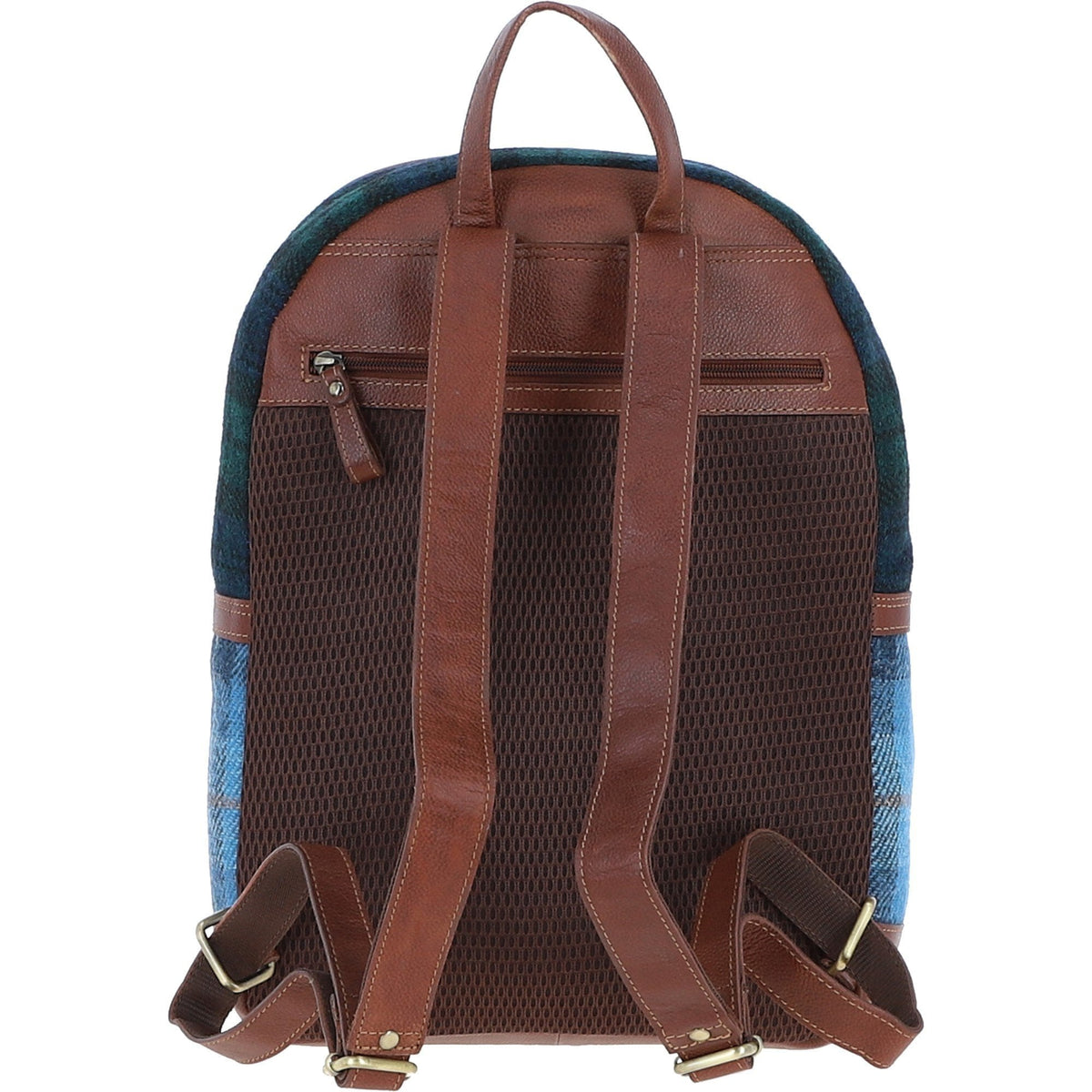 Leather & Harris Tweed Patchwork Backpack – Tan / Mix, view 3
