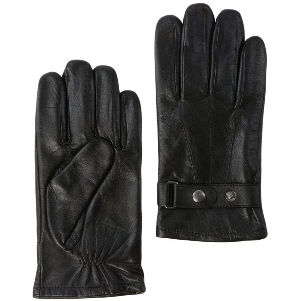 Warkworth Men's Fleece-Lined Leather Gloves – Black