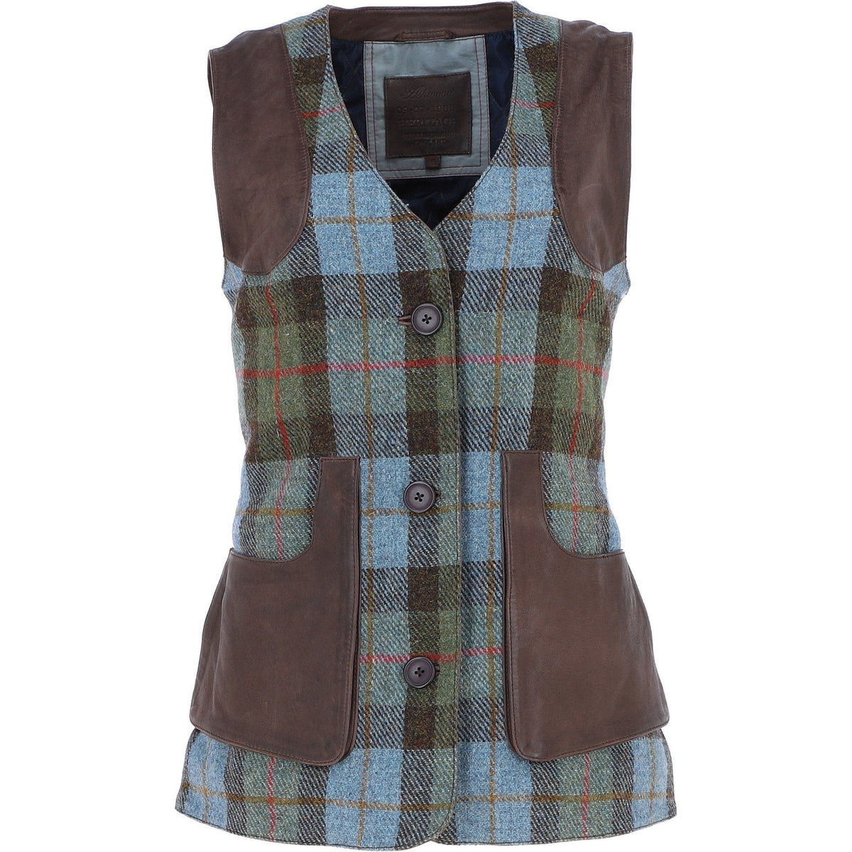 Women's Country Tweed Buttoned Gilet – Brown / Macleod, view 1