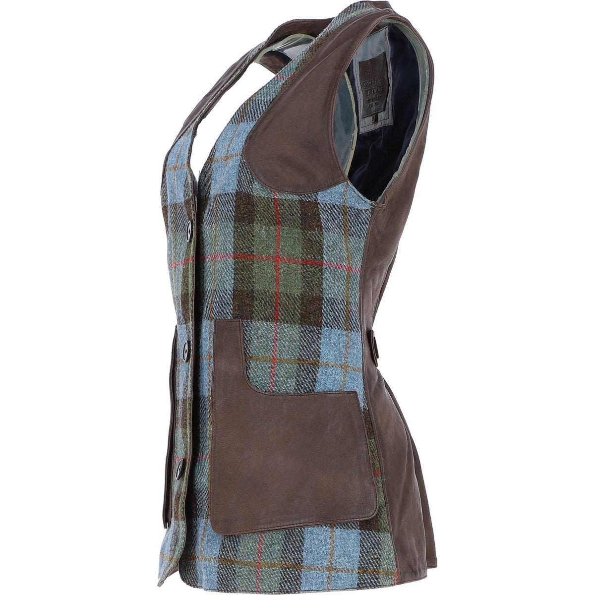 Women's Country Tweed Buttoned Gilet – Brown / Macleod, view 2