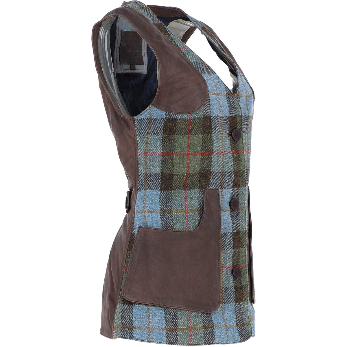 Women's Country Tweed Buttoned Gilet – Brown / Macleod, view 4