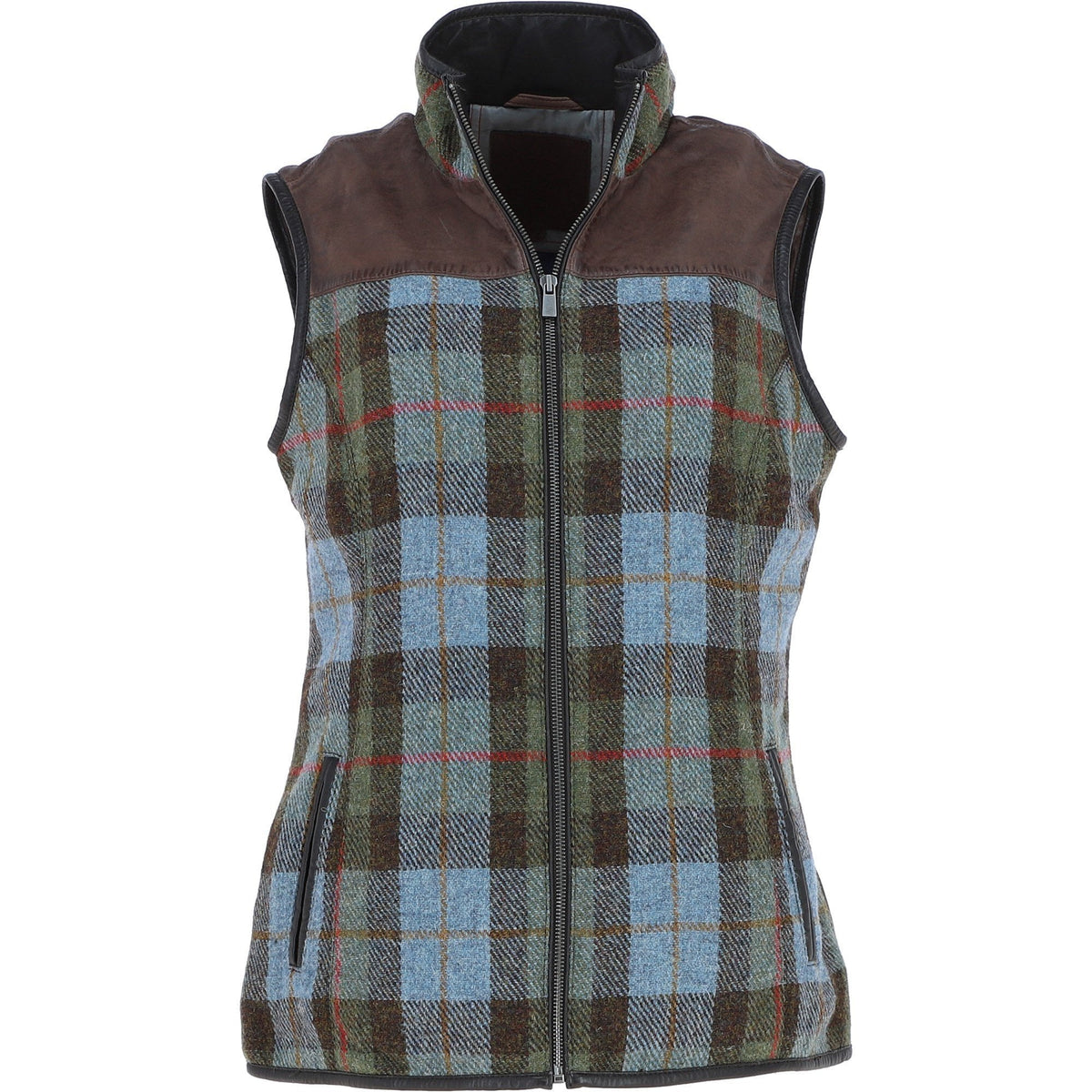 Women's Country Tweed Zip Gilet – Brown / Macleod, view 1