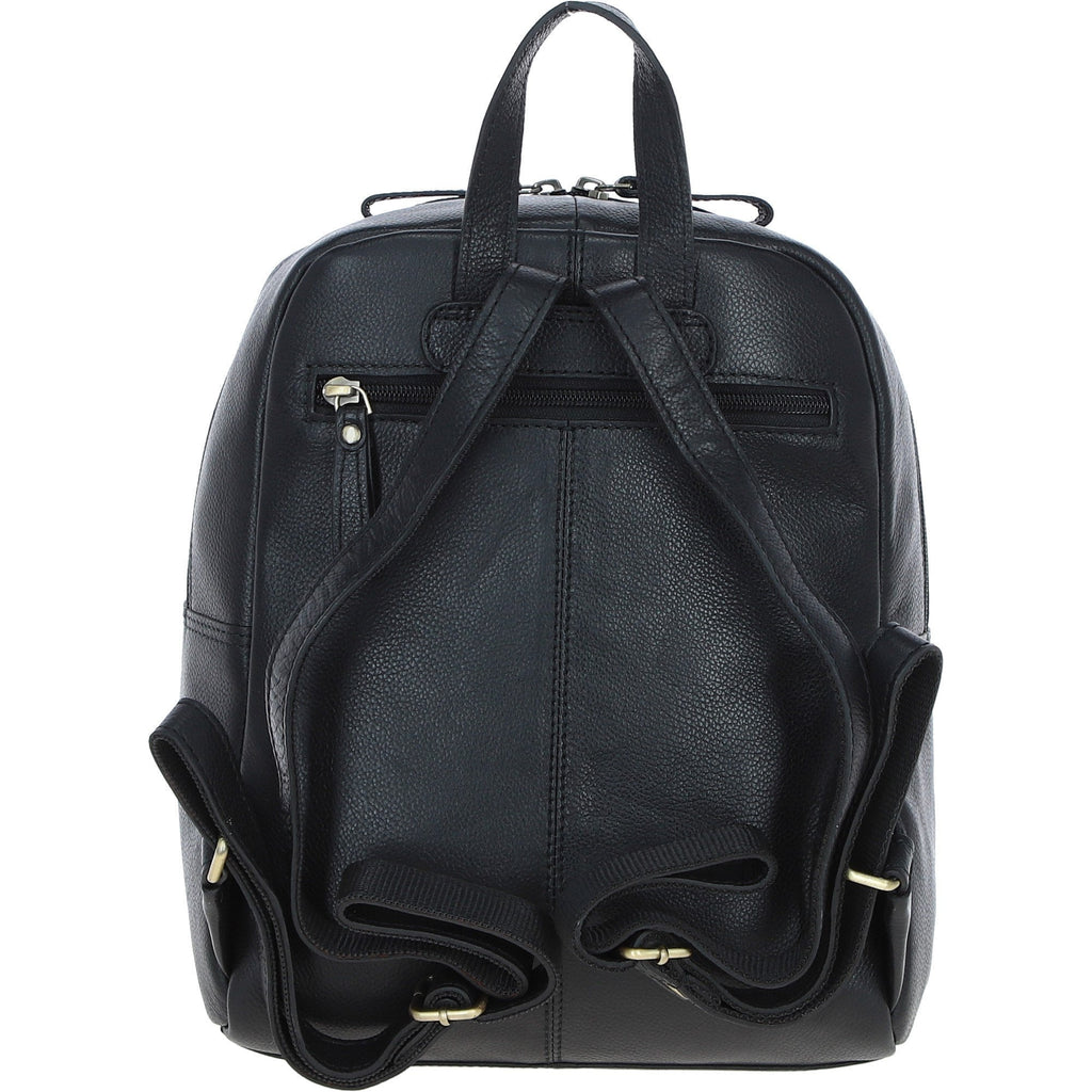 Leather & Harris Tweed Classic Backpack – Black / White, view 3