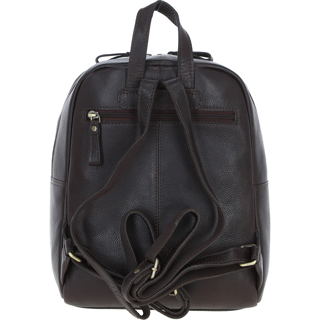 Leather & Harris Tweed Classic Backpack – Brown / Green, view 3