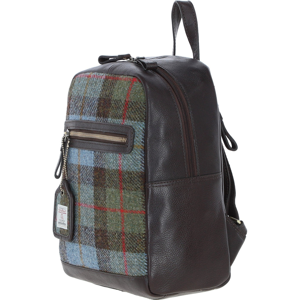 Leather & Harris Tweed Classic Backpack – Brown / Macleod, view 2