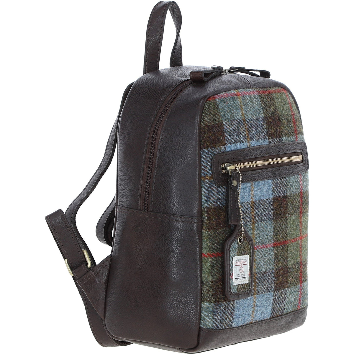 Leather & Harris Tweed Classic Backpack – Brown / Macleod, view 4