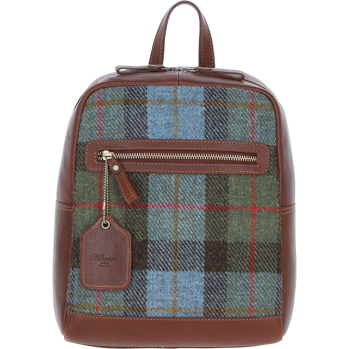 Leather & Harris Tweed Classic Backpack – Tan / Macleod, view 1