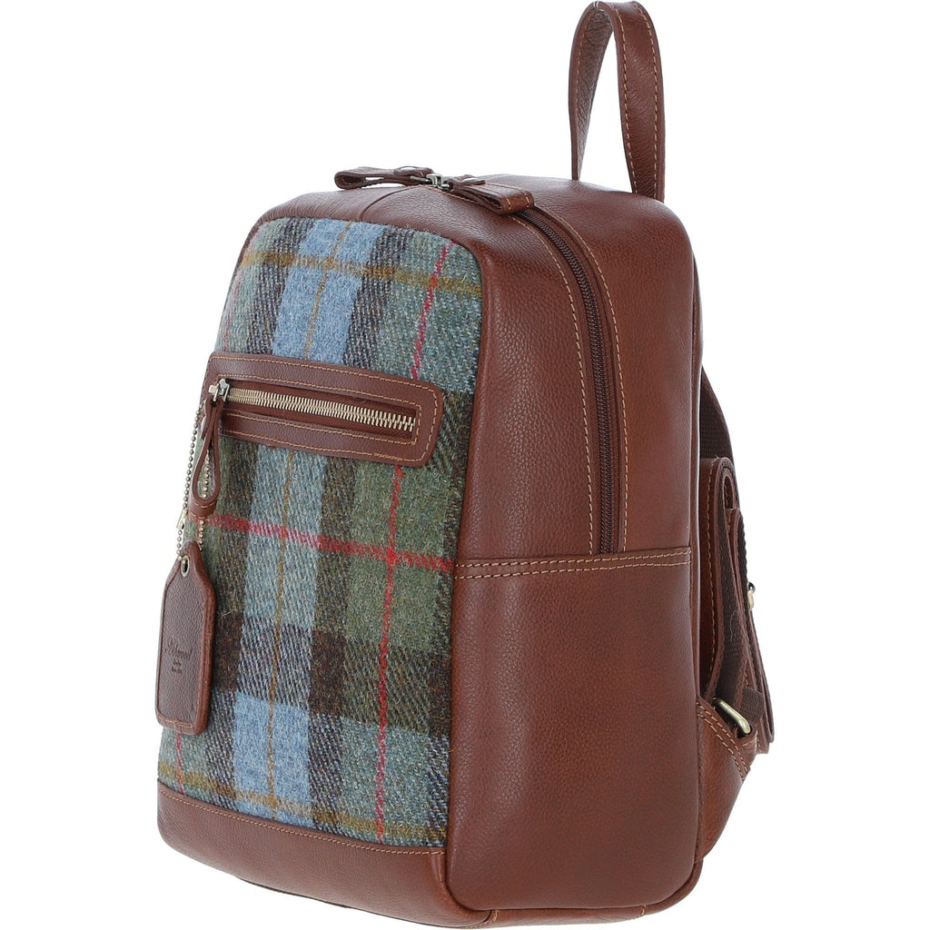Leather & Harris Tweed Classic Backpack – Tan / Macleod, view 2