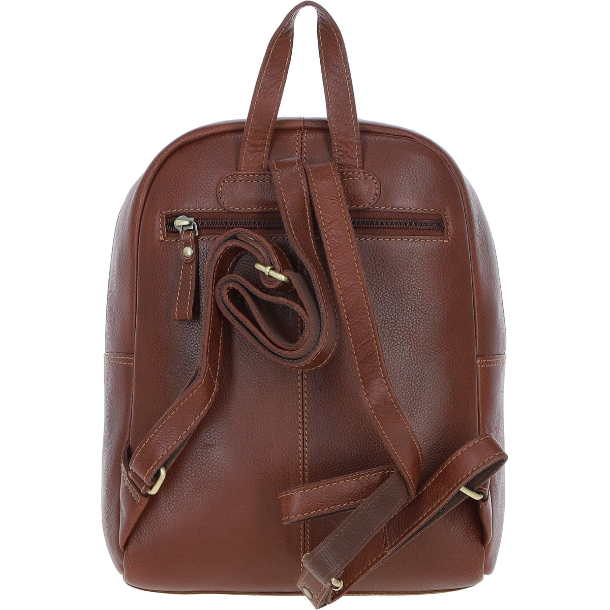 Leather & Harris Tweed Classic Backpack – Tan / Watch, view 3